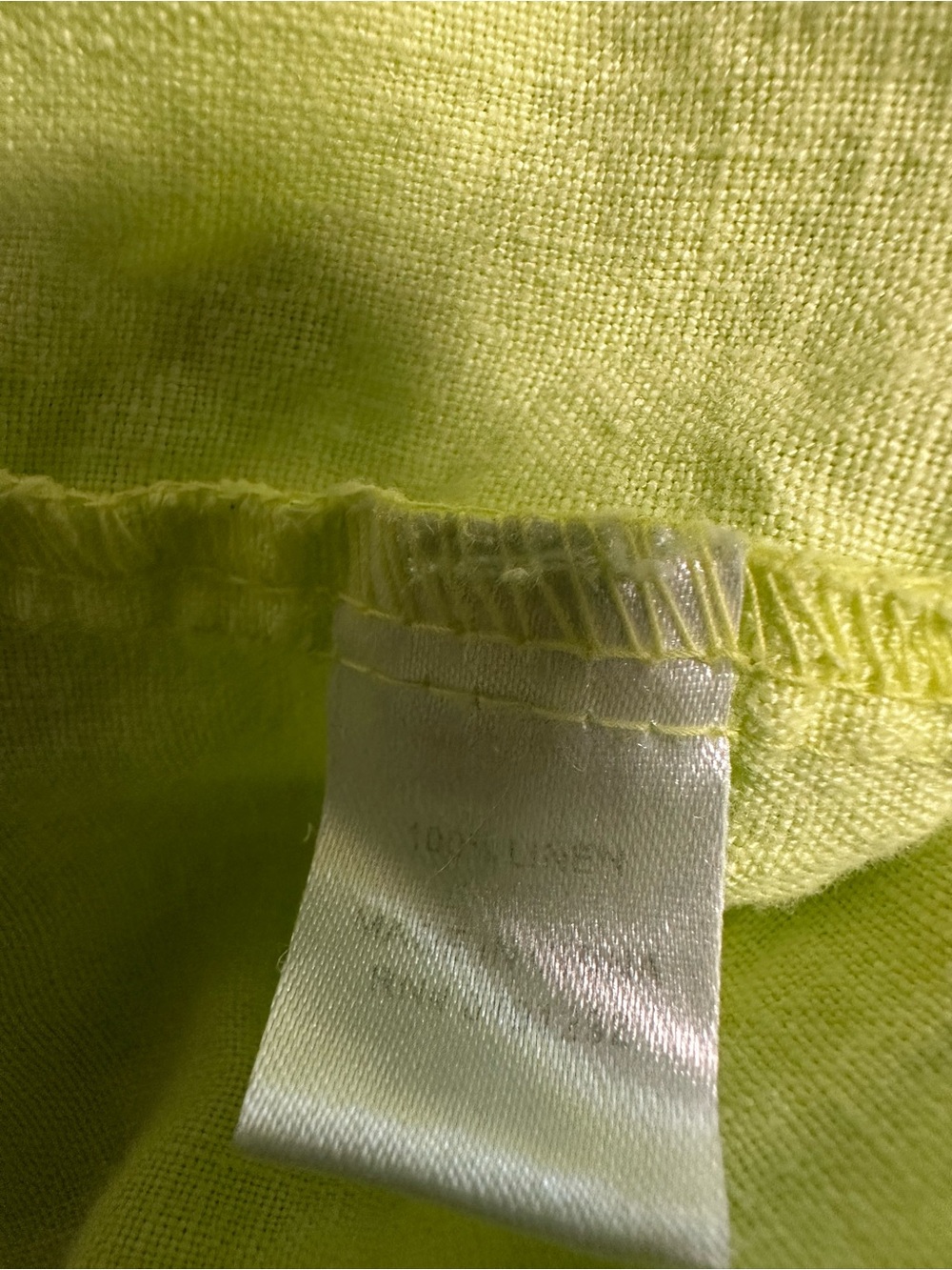 Lulu-B Neon Green 100% Linen Button-Front Jacket - Picture 8 of 11